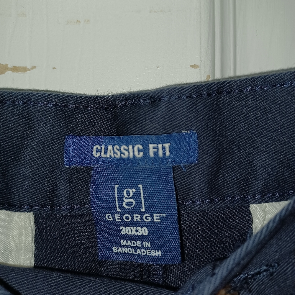 Mens George navy blue dress pants